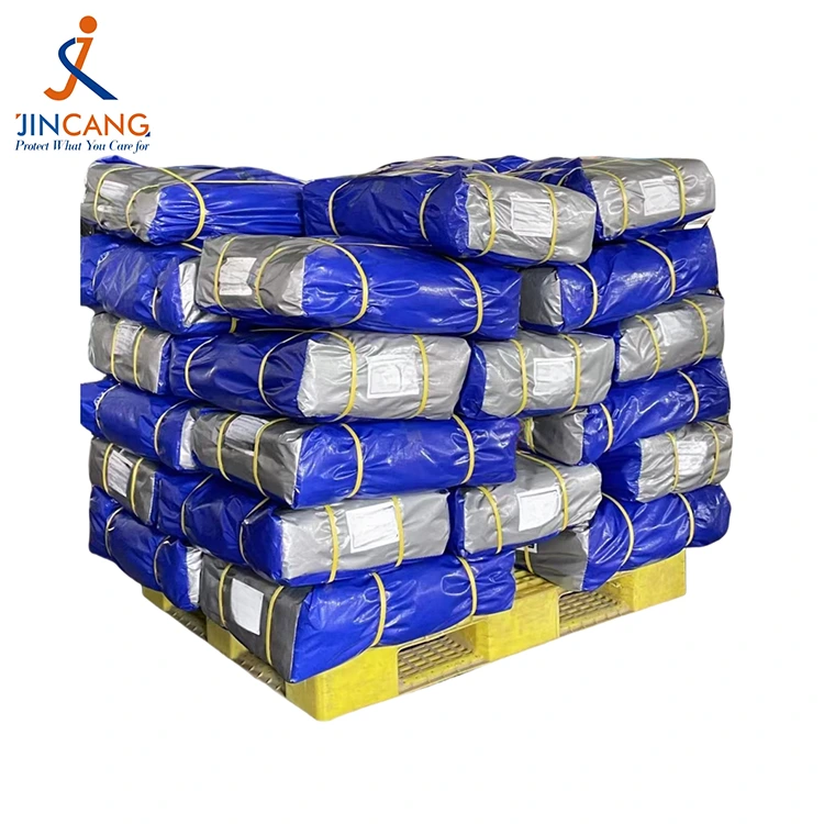 180g Tarpaulina de PE de prata azul escura azul escuro