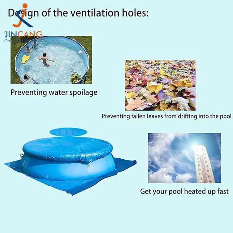 Tampas de piscina azul de lona pente