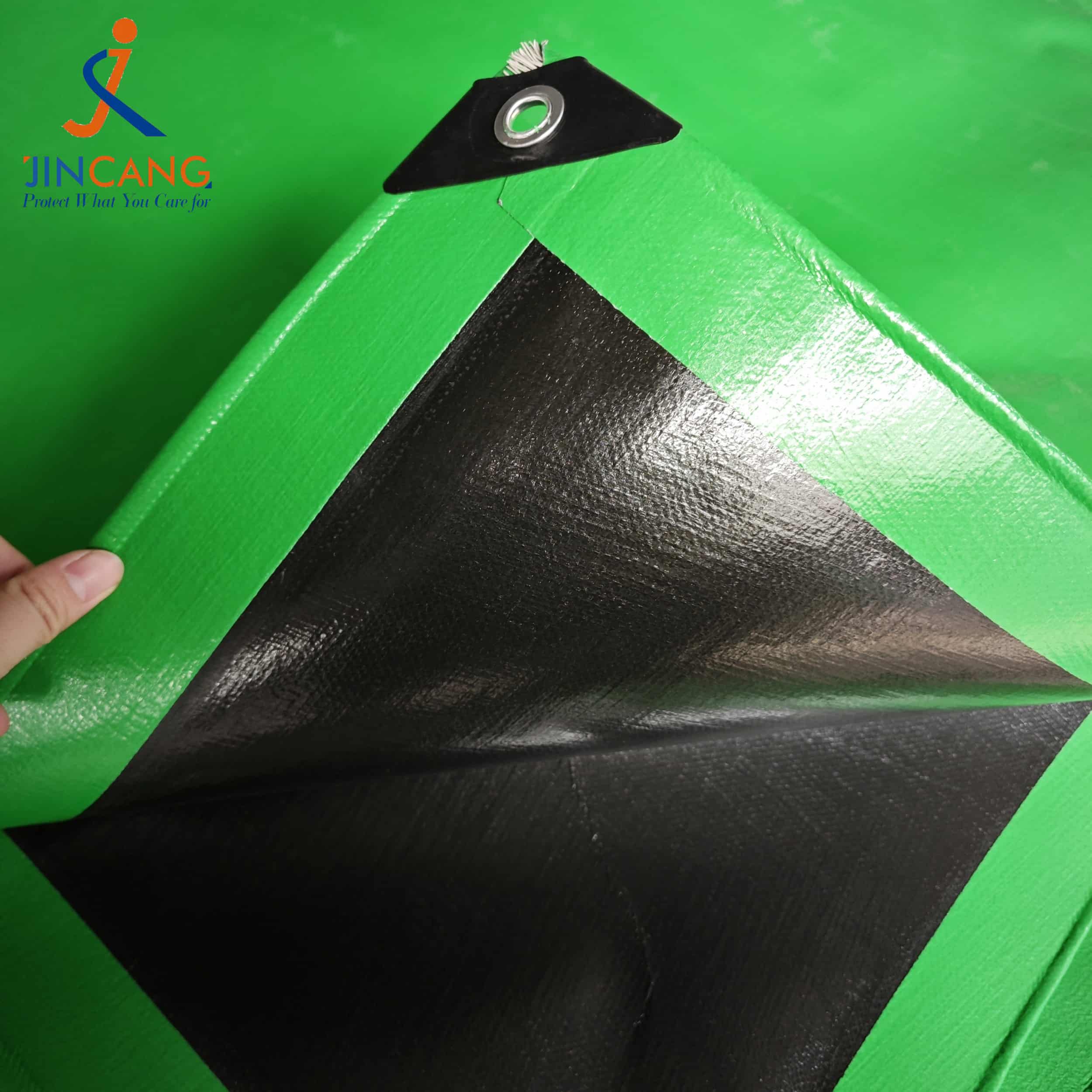 Encerado verde do PE do Virgin de 300 G/m2 da grama Encerado verde do PE do Virgin de 300 G/m2 da grama