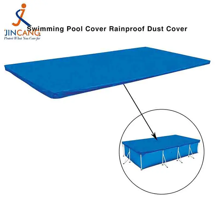 Capa de piscina azul prateada