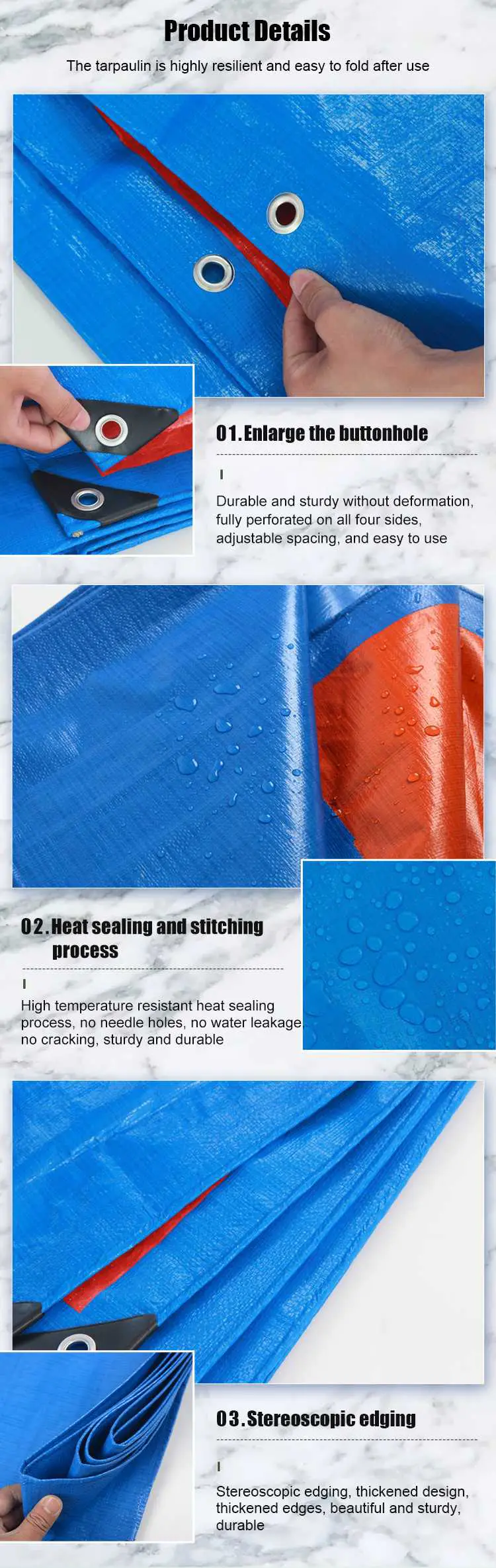 220g Silver Brown PE Tarpaulin
