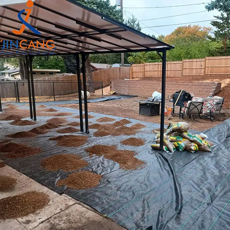 Taxa de tecido de barreira de maconha preta de barreira de grama geotêxtil